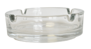 STACKABLE ROUND ASHTRAY: glass 10 cm