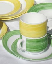 ASSIETTE DESSERT BRUSH ARCOROC diam 15,5 cm VERT