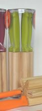 LOT DE 6 COUTEAUX A STEAK manche VERT