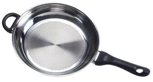Stufa in INOX, interno Alvéolé, 28cm, con impugnatura