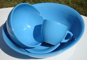 SERVICE 22 PIECES FAIENCE ELENA BLEU ROY