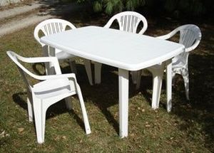 TABLE CAIMAN WHITE 137x85cm