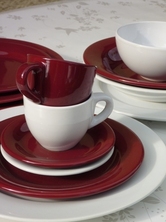 SERVICE 22 PIECES FAIENCE ELENA BLANC