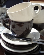 SERVICE 22 PIECES FAIENCE ELENA CHOCOLAT