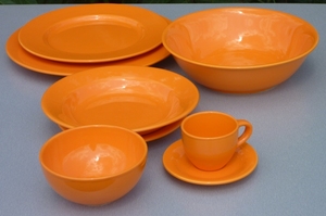 SERVICE 22 PIECES FAIENCE ELENA ORANGE