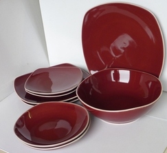 SERVICE 26 PIECES GRES BORDEAUX