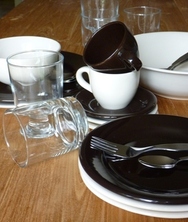 SERVICE 22 PIECES FAIENCE ELENA CHOCOLAT