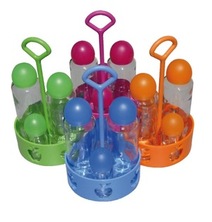 SET 4 PIECES HUILE/VINAIGRE/SEL/POIVRE