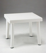 TABLE low NARDI 46x46cm white RODI