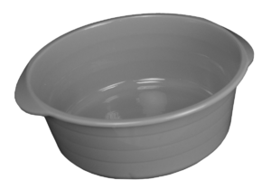 BATHE ROUND 6L 28cm - plastic - blue