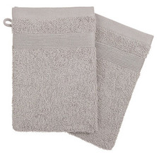 LOT DE 2 GANTS DE TOILETTE TAUPE