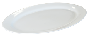 PLAT OVALE COPA PORCELAINE BLANCHE 35 x 24cm