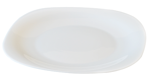 DINNER PLATE PARMA OPAL WHITE - SQUARE 