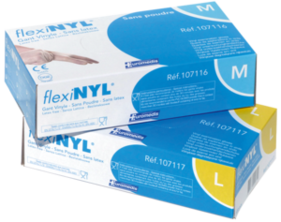 LOT DE 100 GANTS VINYLE USAGE UNIQUE TAILLE M 7/8