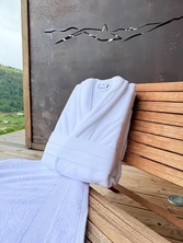 PEIGNOIR BLANC TAILLE L KIMONO