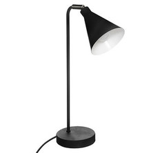 LAMPE DE BUREAU LINN METAL NOIR HT: 45.5cm