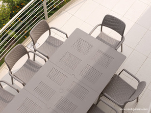 TABLE NARDI LIBECCIO TORTORA 160-220x100cm