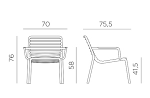 FAUTEUIL NARDI DOGA RELAX ANTHRACITE